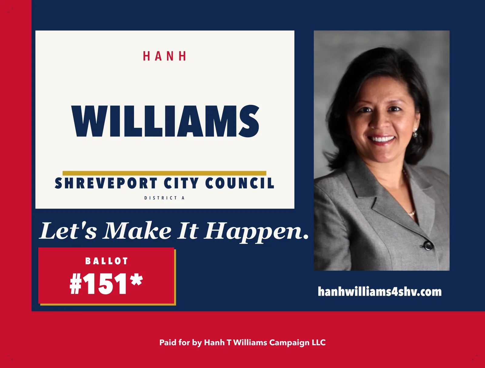 Hanh Williams yard sign artwork