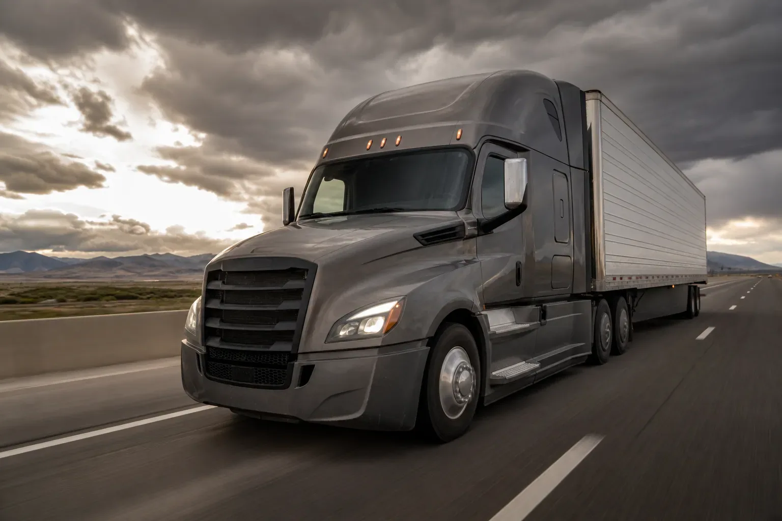 Commercial truck on a Louisiana highway